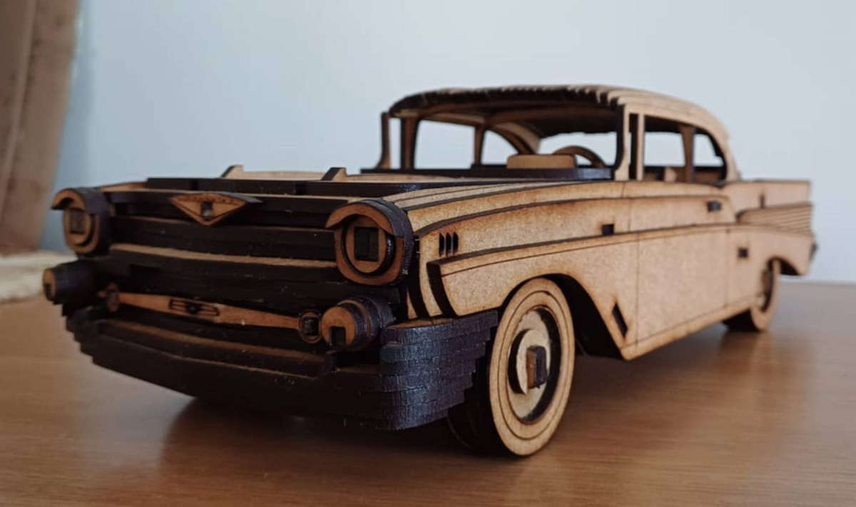 Chev bel air wooden model