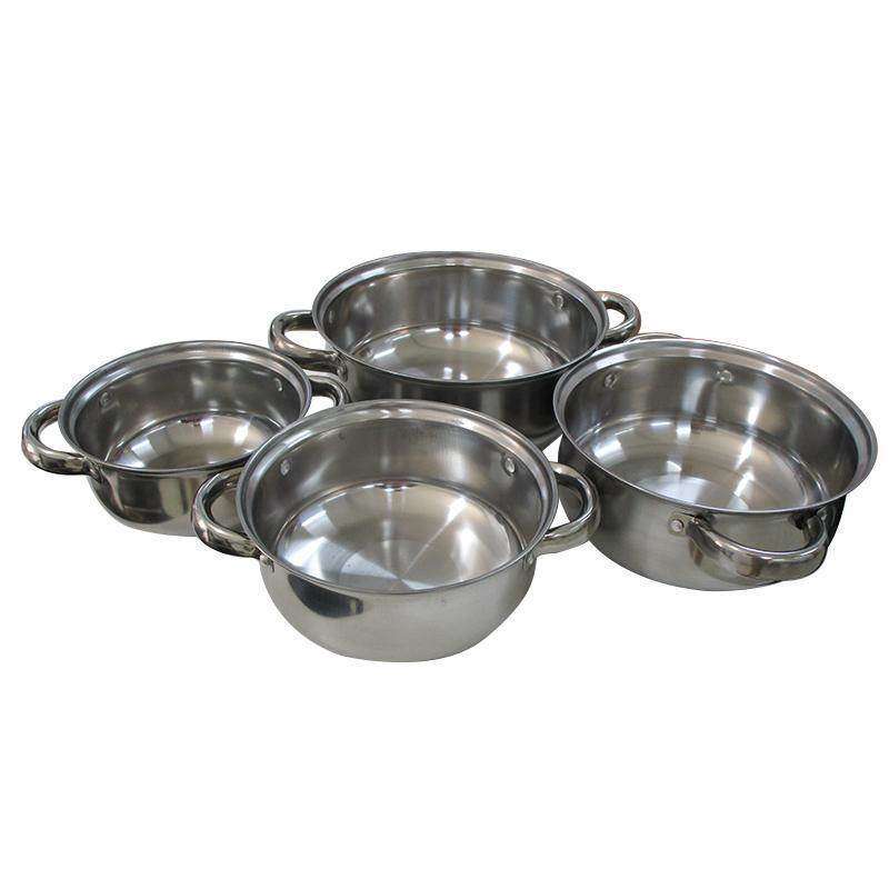 8 Piece Cookware Pot Set with Stainless steel lids, 18cm, 20cm, 22cm and 24cm