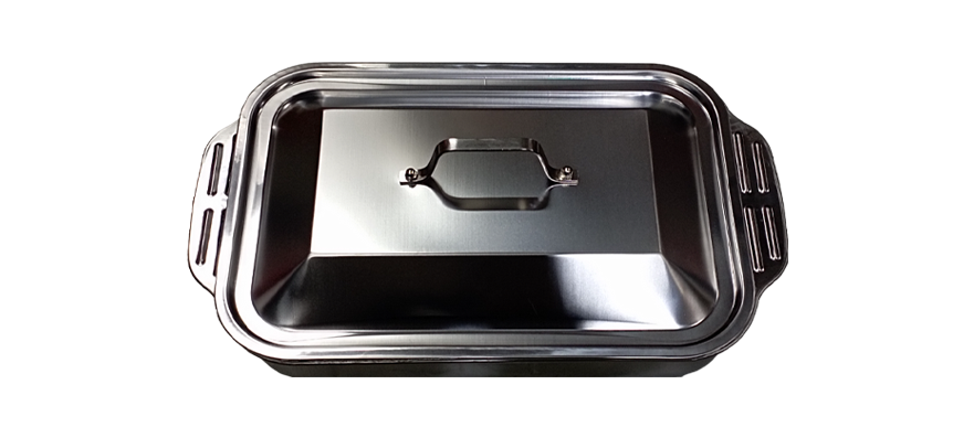 Multi-purpose Dish, Oven Pan with Lid, Braai Roasting Pan with lid, 41x24x5 cm