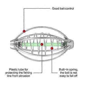 5pc Fishing Bait Cage, Spring Fishing bait cage holder, fishing thrower with lead thrower
