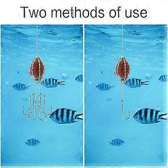 5pc Fishing Bait Cage, Spring Fishing bait cage holder, fishing thrower with lead thrower