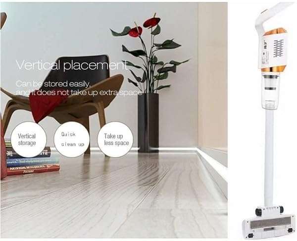 Rechargeable Cordless Vacuum Cleaner - 2000mAh, 120W Suction Power, USB Fast Charging