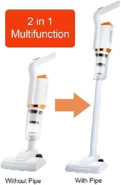 Rechargeable Cordless Vacuum Cleaner - 2000mAh, 120W Suction Power, USB Fast Charging