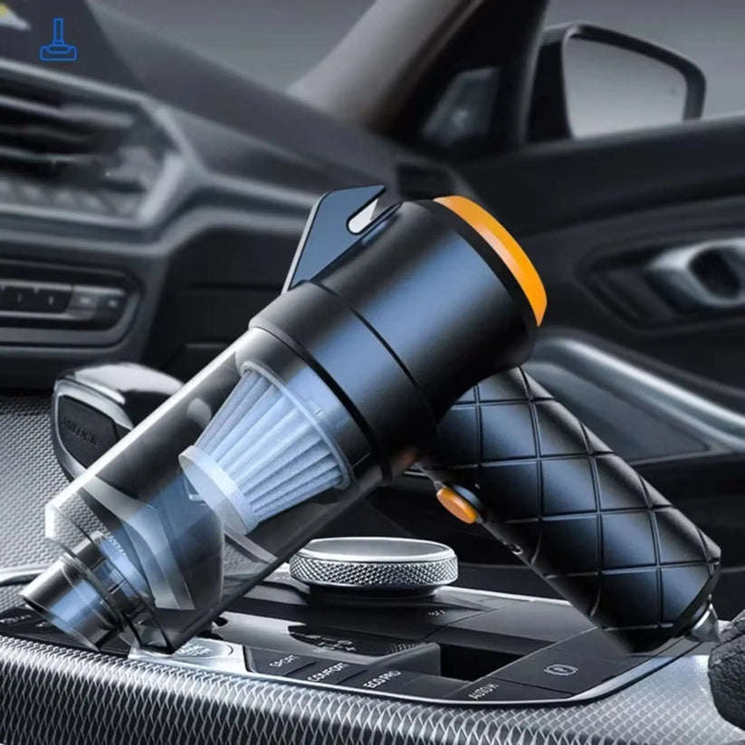 6000Pa High-Power Car Vacuum Cleaner with seat belt Cutter and Safety Hammer Portable, Rechargeable
