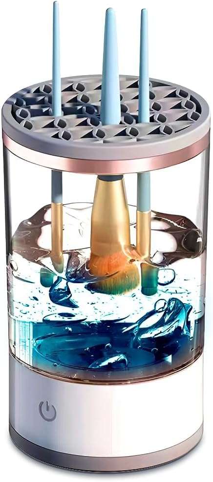 3in1 Automatic Makeup Brush Cleaner Machine with USB Cable, Spinning Electric Makeup Brush Cleaner
