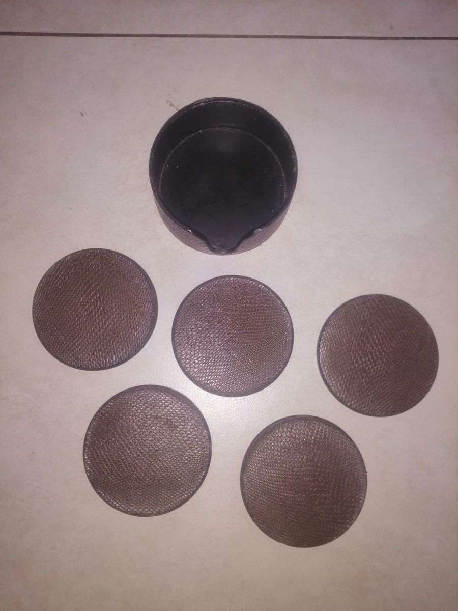 6pc Handmade Leather Coasters, As per photos