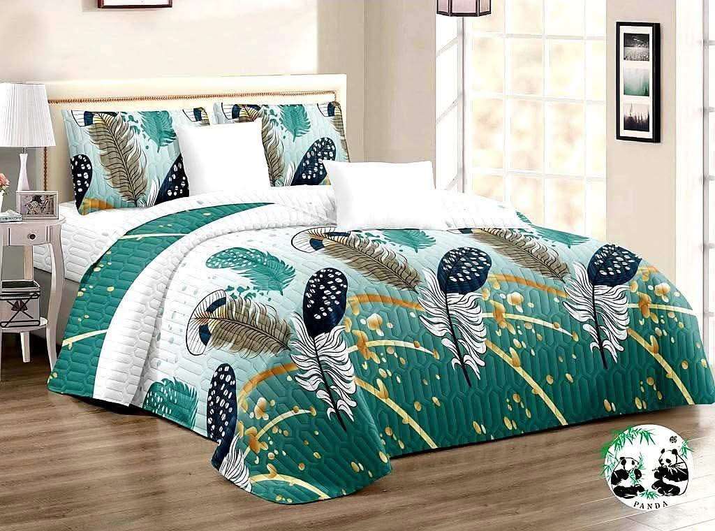 5pc Queen Quilt set, 1 bedspread , 2 Quilted Standard + 2 Quilted Continental pillow cases