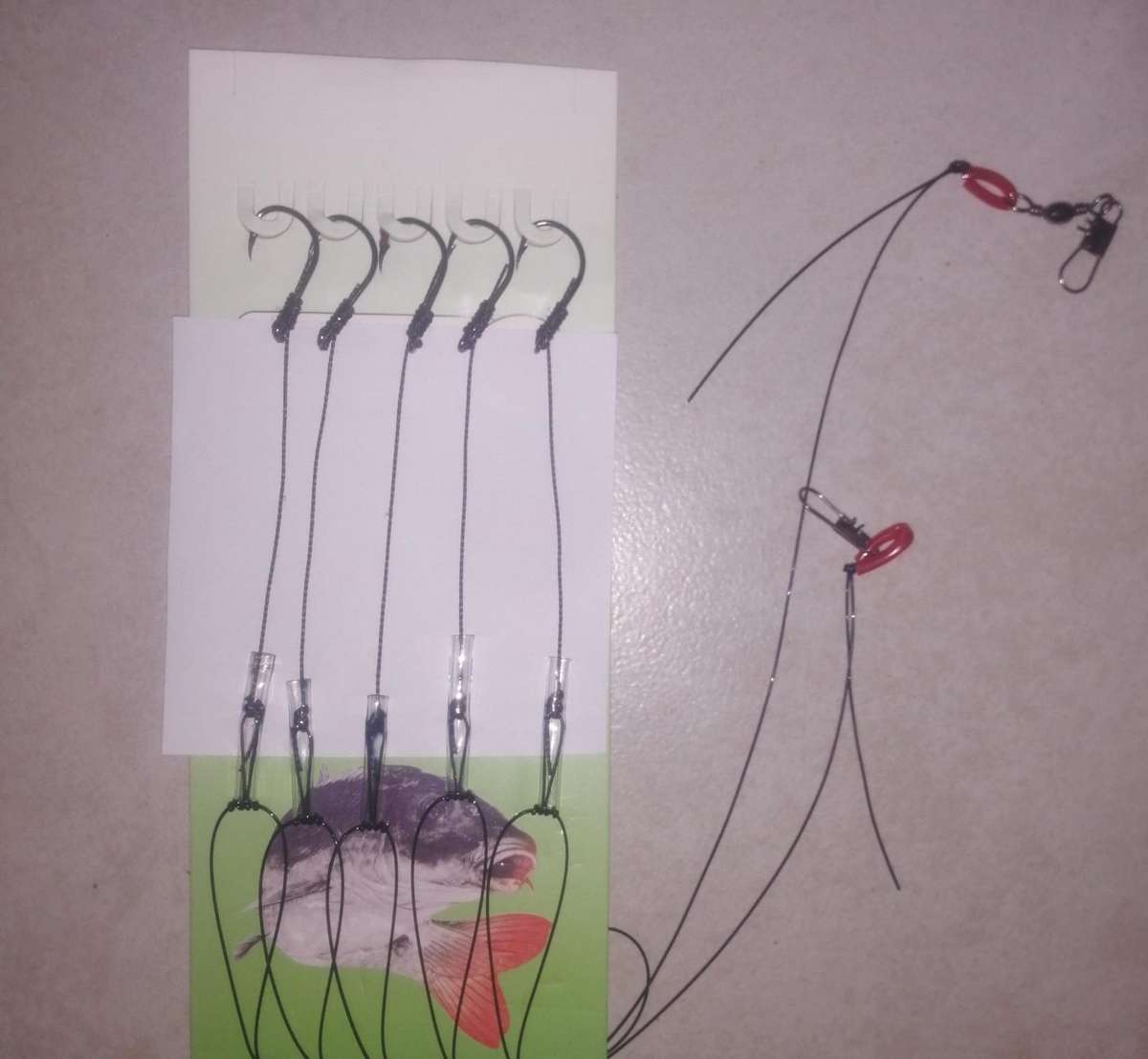 Carp Kit multifunctional 5 Piece strop, made with 5 x size 12 hooks