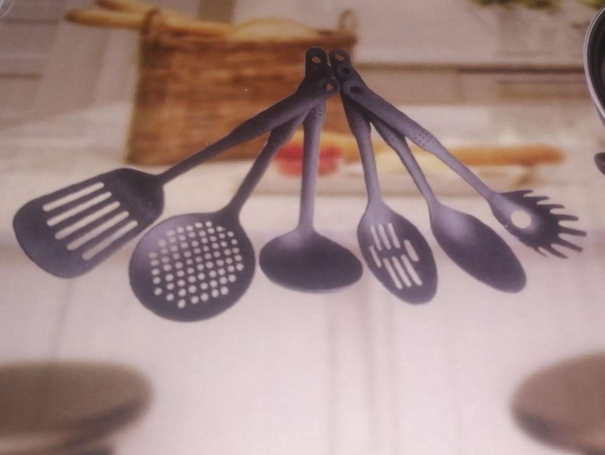 13 Piece Cookware and Utensil Set Non-Stick, glass lids