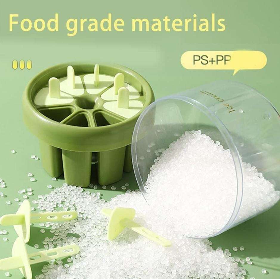 Reusable Popsicle Ice-Cream Stick Mold, 8 holes and 8 reusable sticks, 2 Colors available