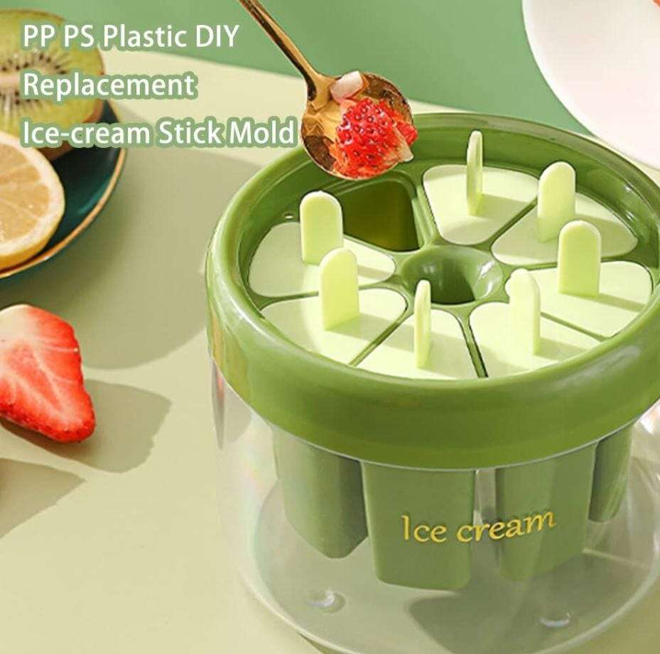 Reusable Popsicle Ice-Cream Stick Mold, 8 holes and 8 reusable sticks, 2 Colors available