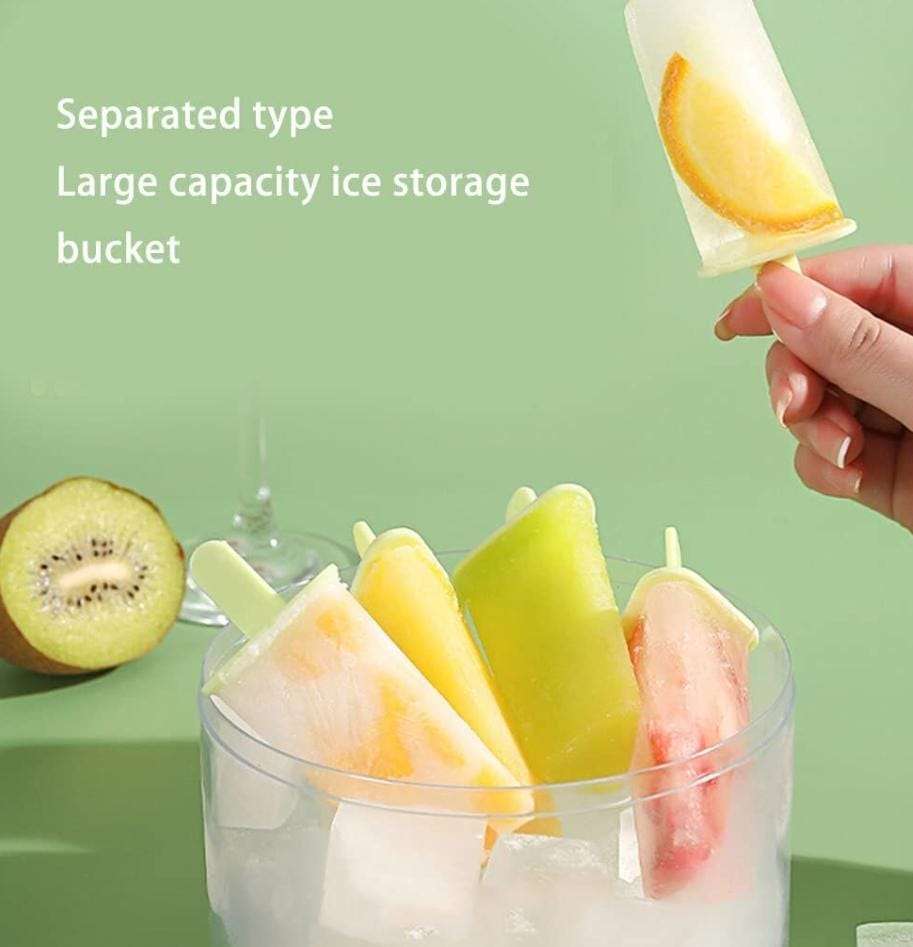 Reusable Popsicle Ice-Cream Stick Mold, 8 holes and 8 reusable sticks, 2 Colors available