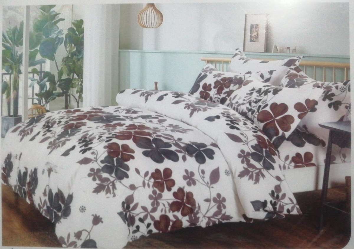 6pc Queen Set Duvet Cover, 2 Standard + 2 continental pillow cases, 1x flat sheet