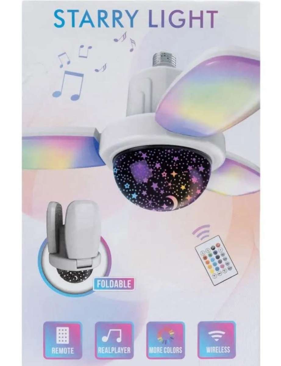 35W Remote control wireless starry light, 123 LED, foldable, more colour's, E27 type