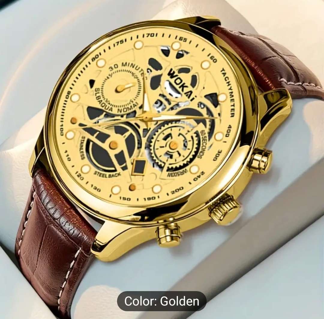 Quartz Watch, Business Fashion Analog PU Leather Watch