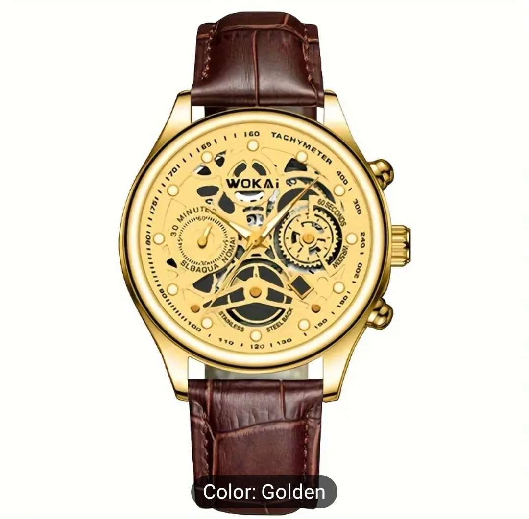 Quartz Watch, Business Fashion Analog PU Leather Watch