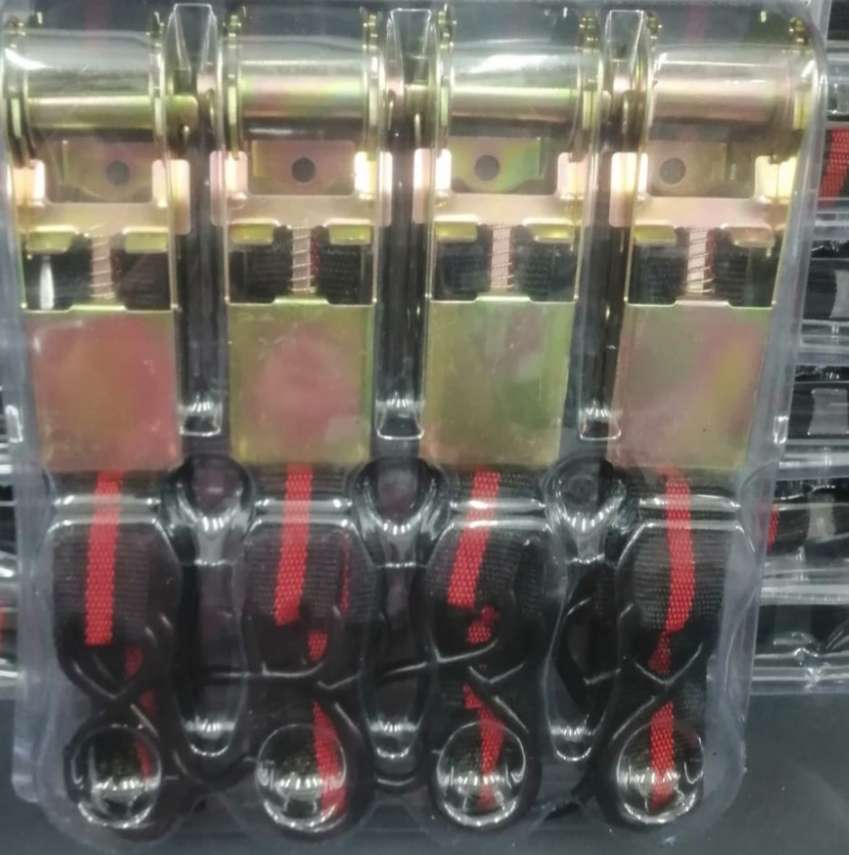 4Pc 25mm Ratchet strapping Tie Down  15"