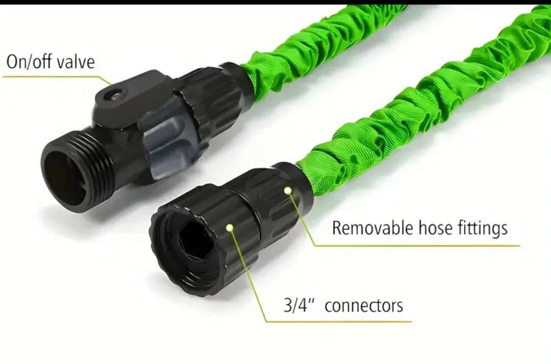 25Ft Expandable Garden Hose with Multi-Function Spray Nozzle, 3X Retractable Flexible Hose, 7.5m