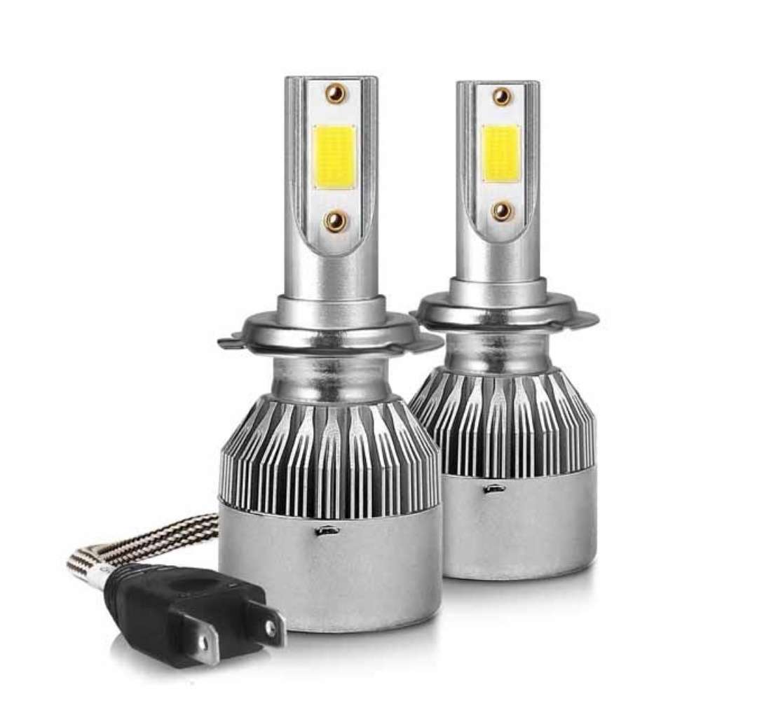 2Pc Set C6 LED Headlight Kit H7-6000k 3800 lumens, 30 000 hours lifespan, all in one compact design