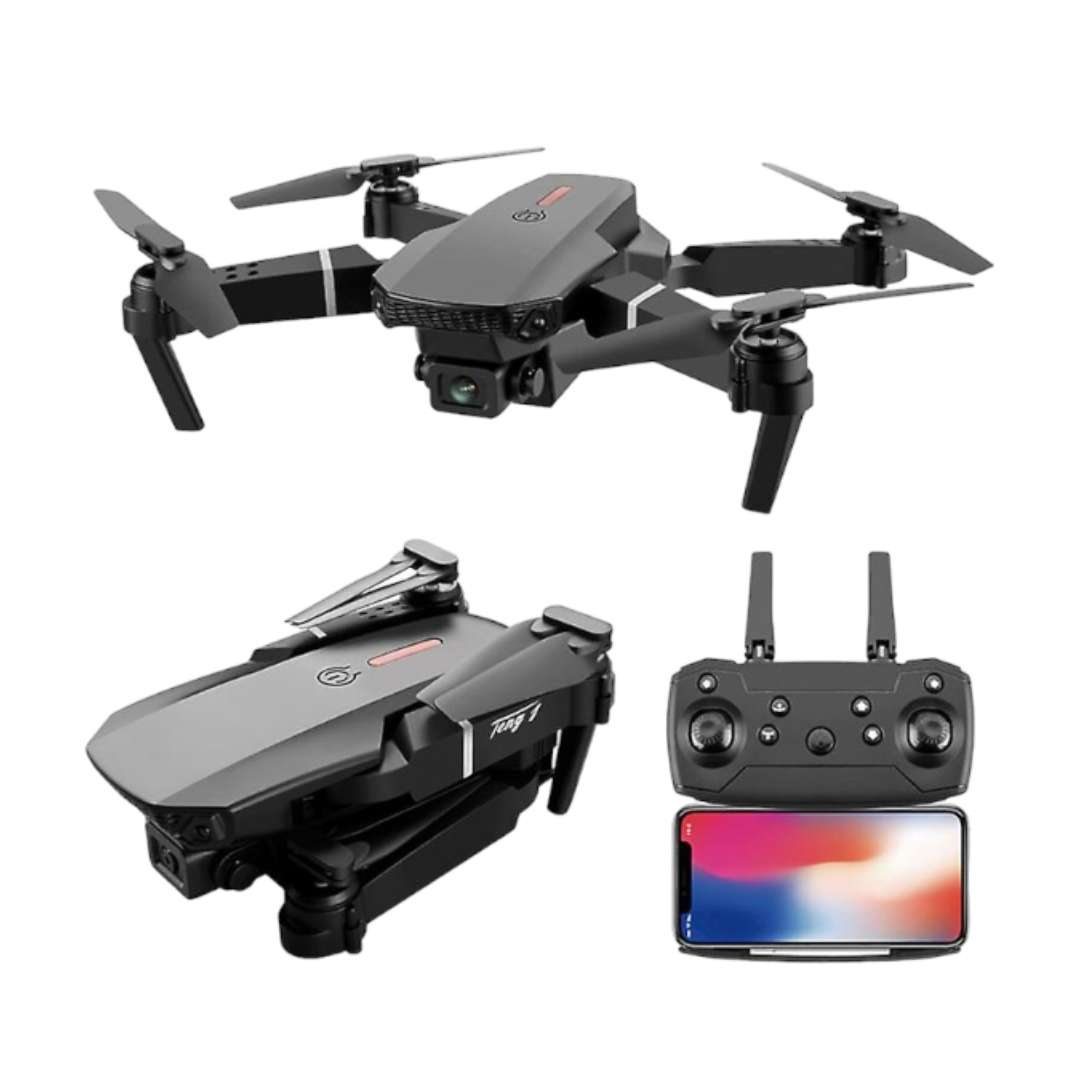 E88 Pro Drone, 4K HD Camera, Hover Function, Height Control, Strong Protective Carry Case, 360° Roll