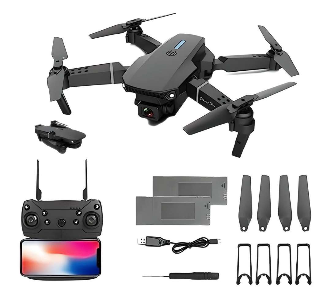 E88 Pro Drone, 4K HD Camera, Hover Function, Height Control, Strong Protective Carry Case, 360° Roll