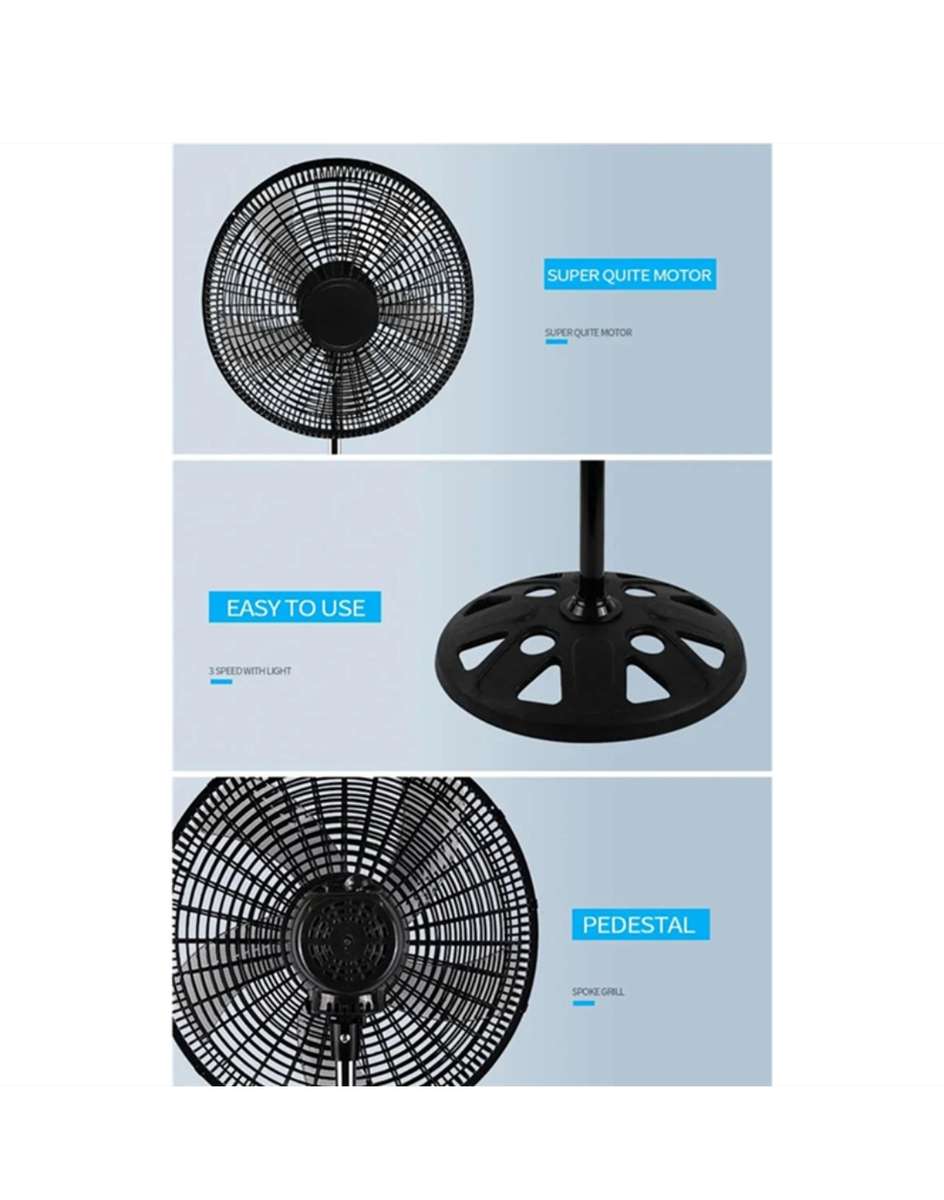 2 x High Speed Stand Fan 18 Inch Electric Pedestal Fan