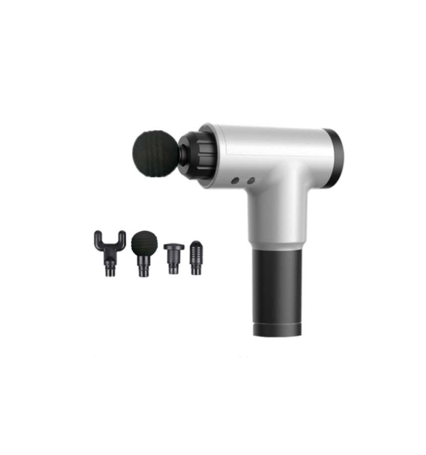 2000mAh Fascial Gun Massager, 4 Heads, increase blood circulation, 6 level vibration, muscle massage