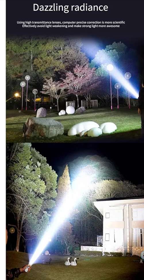 3 Eyed Monster Strong Magnetic Powerful Rechargeable Flashlight, 5 Modes, Waterproof