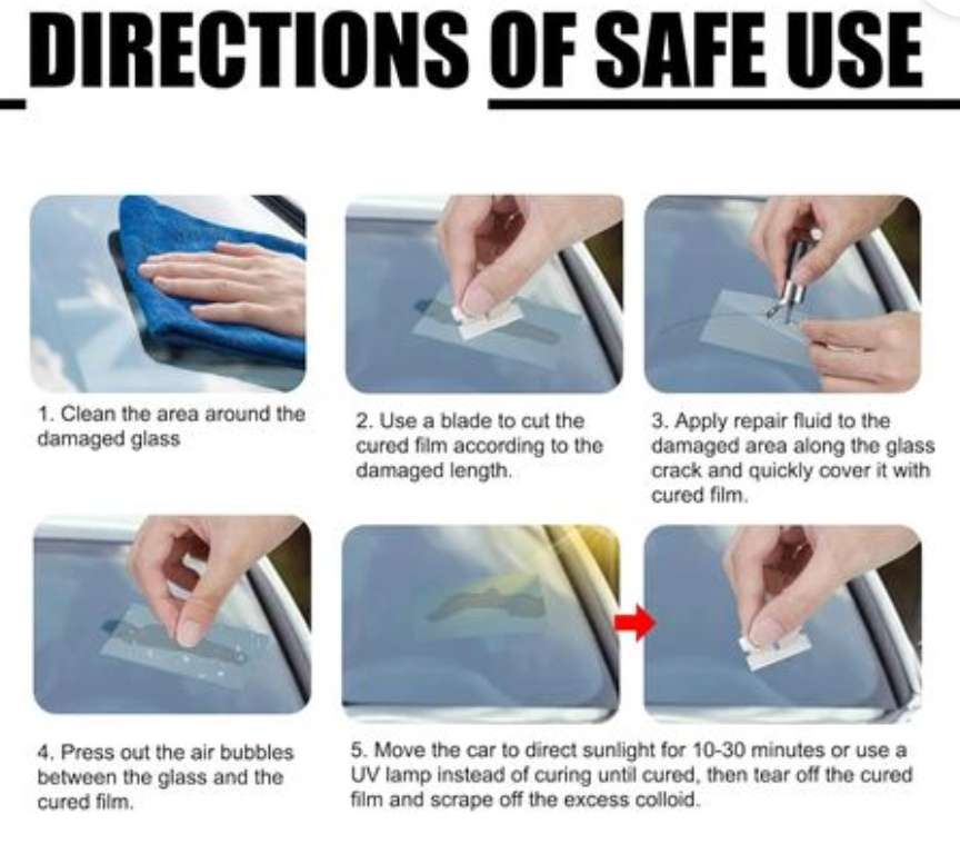 Car Windshield Glass Repair Resin Kit Tools