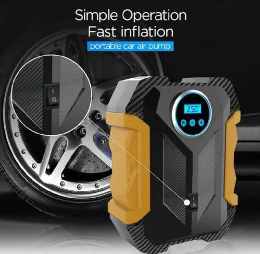 Digital Air Compressor Car Automatic Pump Portable Tire Inflator with LED Light DC 12V