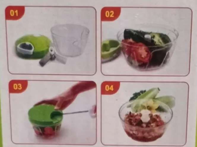 Speedy Chopper Manual Veg & Onion/Garlic Cutter, Sharp Blade, also available in black and Grey