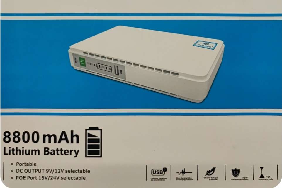 8800mAh Portable Rechargeable UPS, DC UPS for Wifi or CCTV with multi-output 8800mAh
