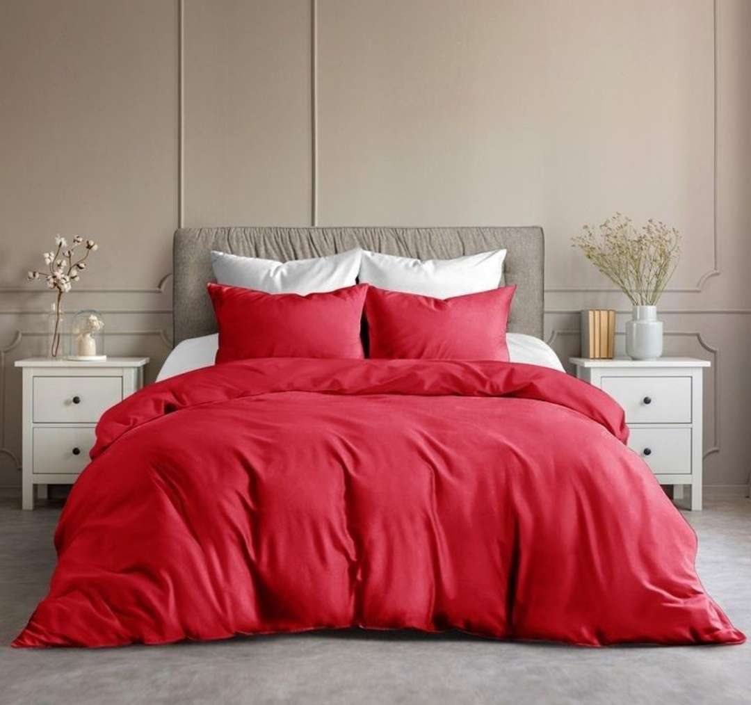 Duvet cover set plain - various colours available - Queen size, micro fiber