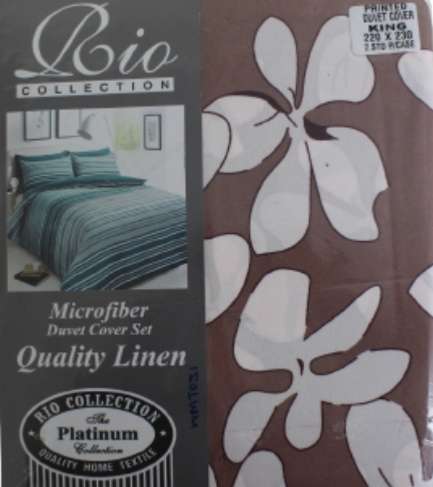 3pc King size printed floral duvet cover set, includes 2 standard pillow cases