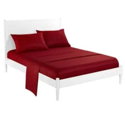 4pc King sheet set, includes 1x flat sheet, 1 x fitted sheet and 2 standard pillow cases, red