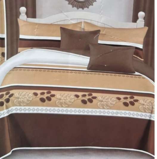 5pc Queen Quilted Set, 1 bedspread , 2 standard + 2 continental pillow cases