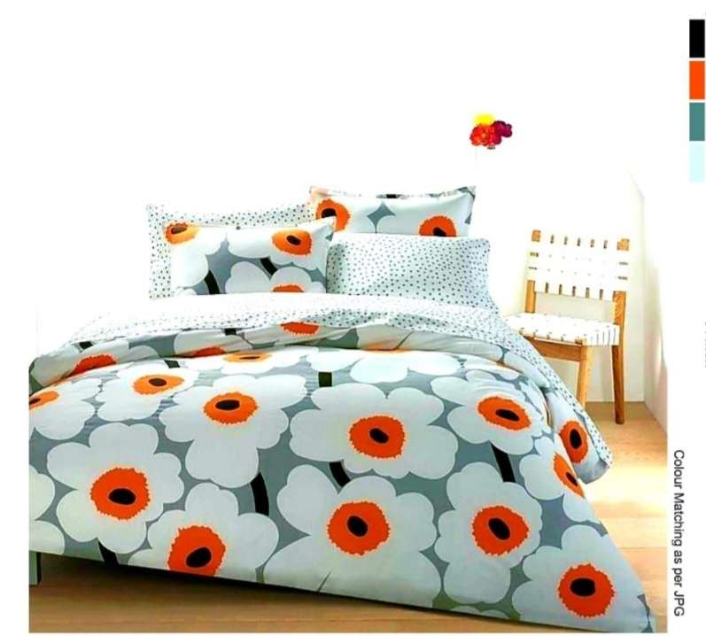 3pc King Cotton Duvet Cover set, includes 2 standard pillow cases, and 1 duvet cover (cotton)