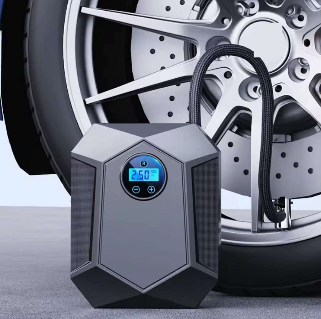 Ultra-Portable Air Compressor, Intelligent Digital Display, preset tyre pressure, 100psi, 30L/min