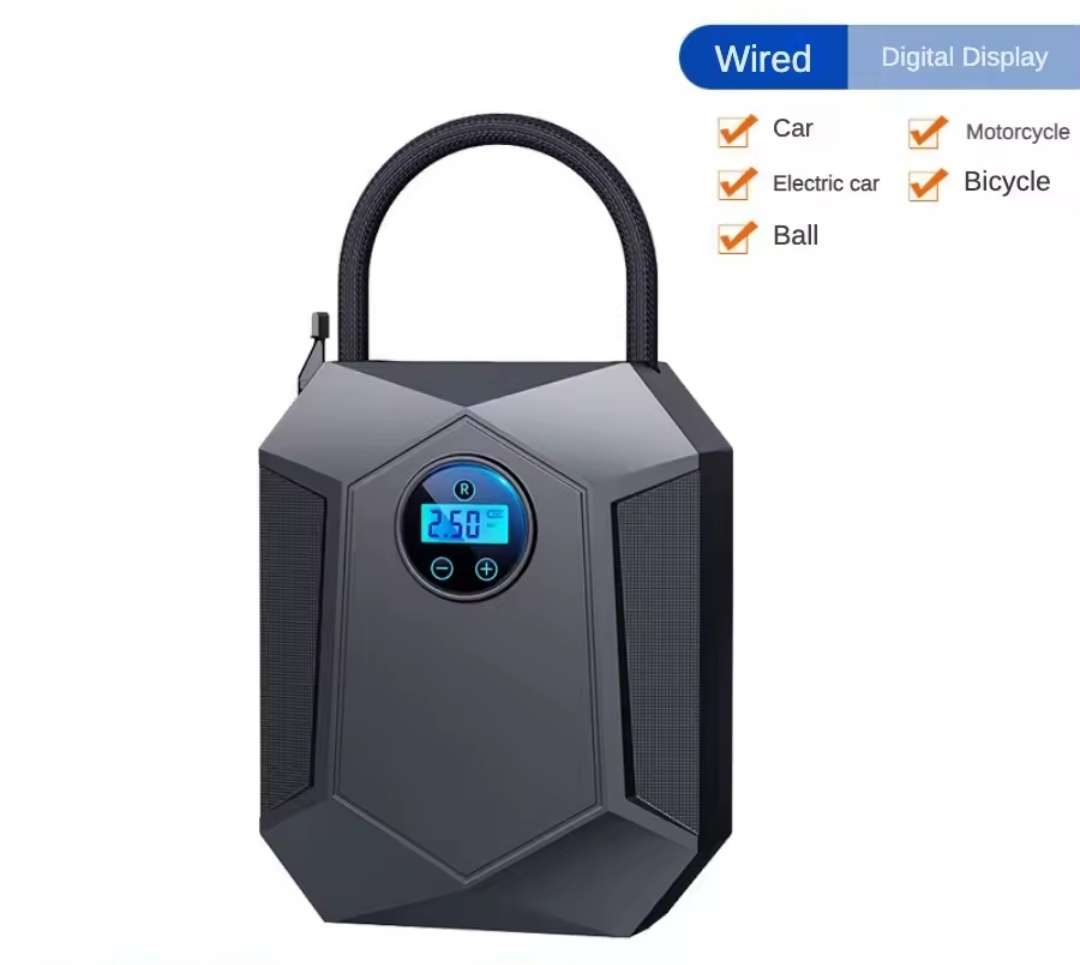 Ultra-Portable Air Compressor, Intelligent Digital Display, preset tyre pressure, 100psi, 30L/min