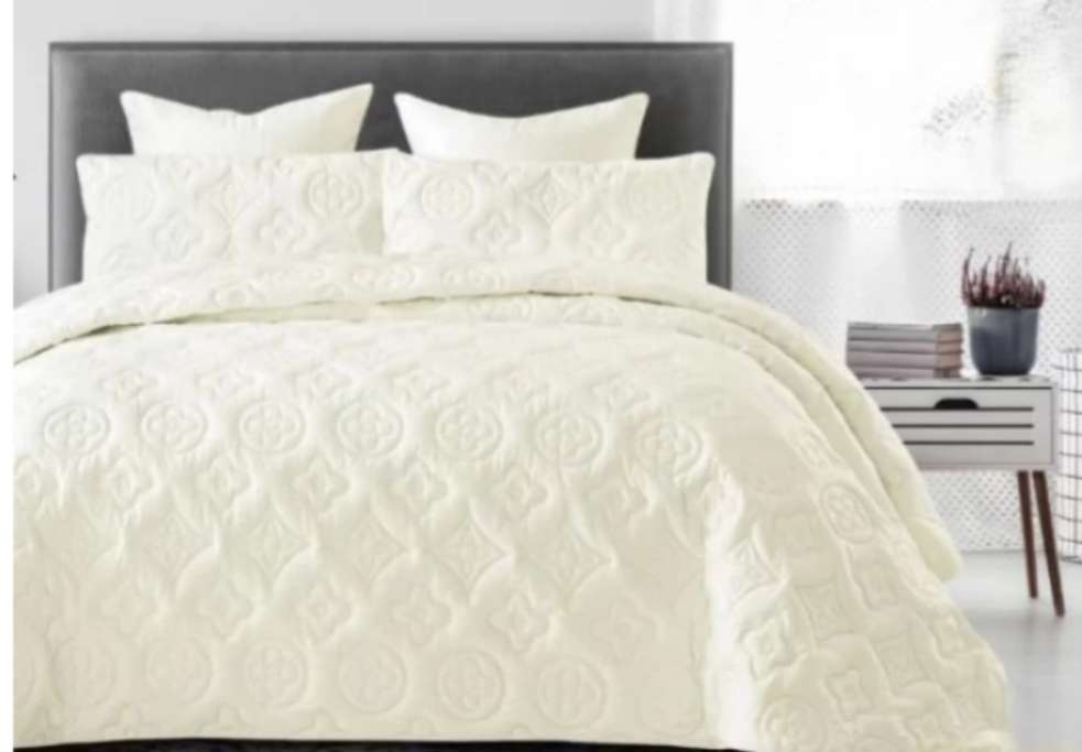 5Pc Quilt Set, 1 Bedspread, 2 Std + 2 Eurosham Pillowcases, King or Queen (choose your size)