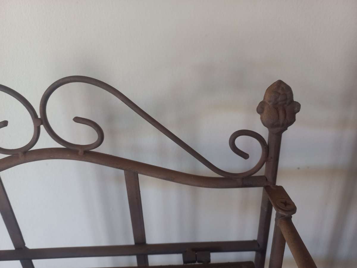 old bathroom  soap[ and shampoo stand made of steel