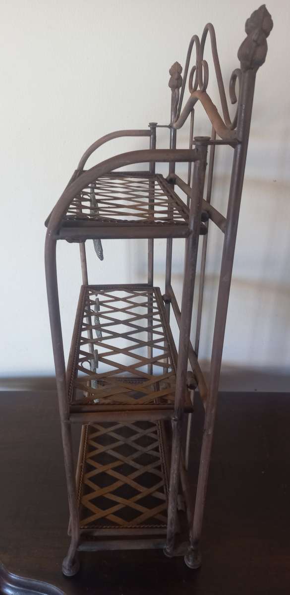 old bathroom  soap[ and shampoo stand made of steel