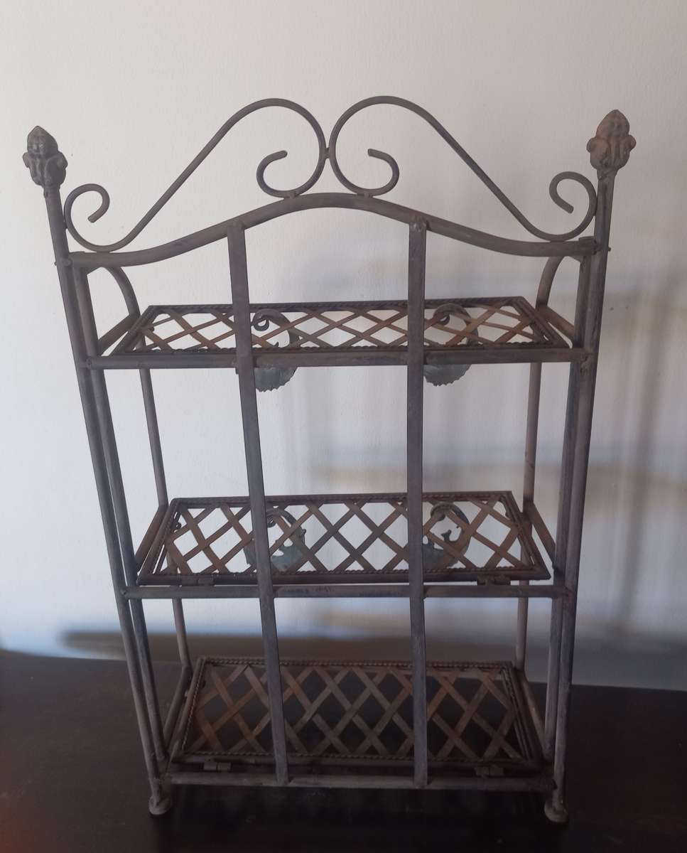 old bathroom  soap[ and shampoo stand made of steel