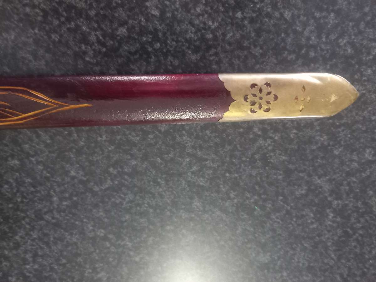 CHINERSE VINTAGE TAICHI SWORD - JIAN - WOOD AND BRASS