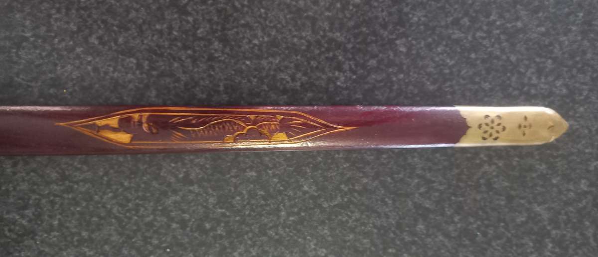 CHINERSE VINTAGE TAICHI SWORD - JIAN - WOOD AND BRASS