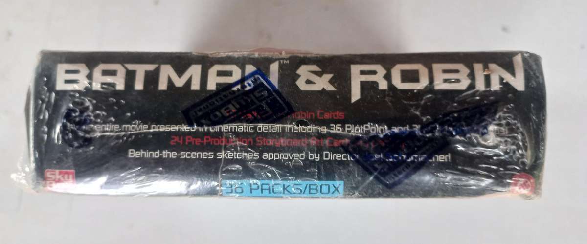 THE LAST SEALED BOX OF BATMAN AND ROBIN TRADING CARDS