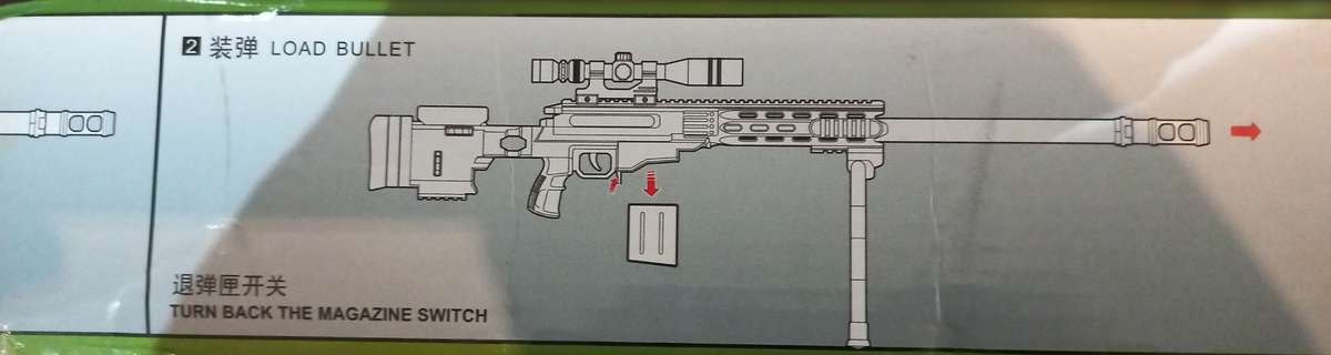 LARGE SNIPERS RIFEL WITH SCOPE AND STAND IN ORIGINAL BOX