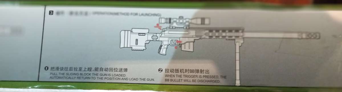 LARGE SNIPERS RIFEL WITH SCOPE AND STAND IN ORIGINAL BOX