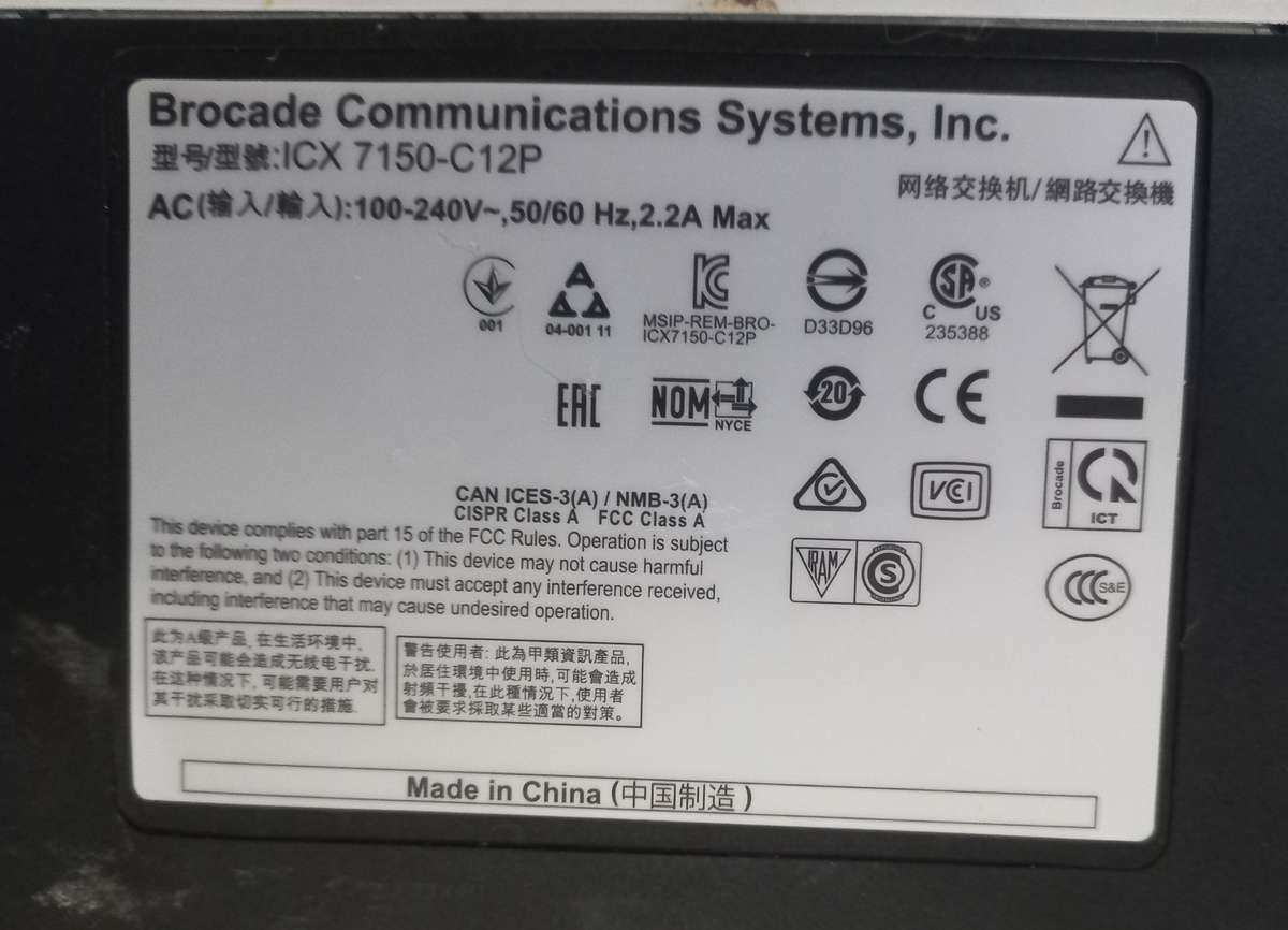 RUCKUS ICX7150-C12P-2X1G
