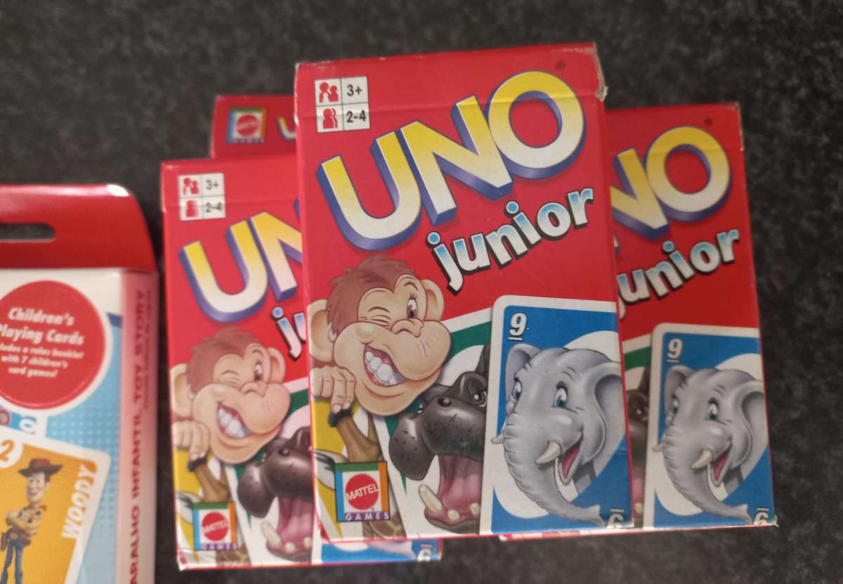 UNO, TOY STOREY AND TOP CLUEDO  PLAYING CARDS